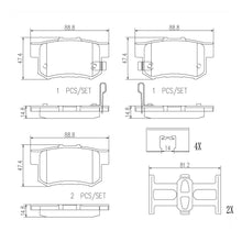 Load image into Gallery viewer, Brembo Rear Ceramic Brake Pad P28039N for Honda Civic FD, FB, S2000
