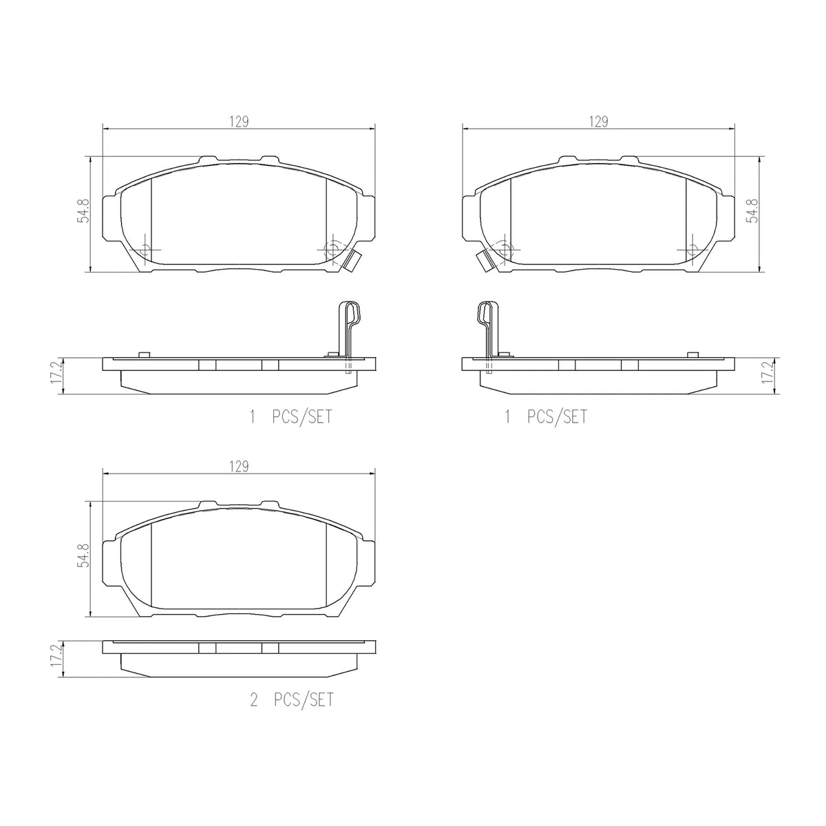 Brembo Front Ceramic Brake Pad P28048N for Honda Integra Type R DC2 1994-1998