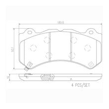 Load image into Gallery viewer, Brembo Front Ceramic Brake Pad P37018N for Chevrolet Corvette, Camaro, NIssan GT-R, Dodge Charger, Challenger
