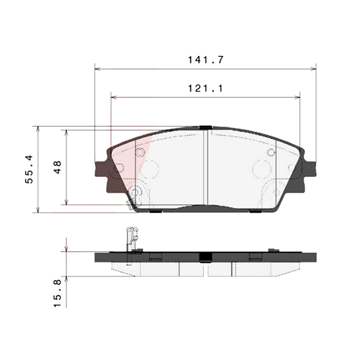 Brembo Front Ceramic Brake Pad P49050N for Mazda CX-3, CX-30, Mazda 3 BM