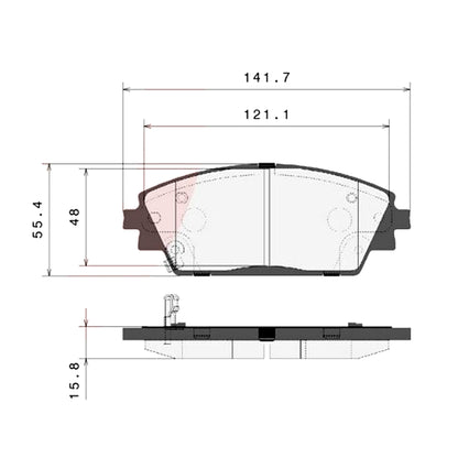 Brembo Front Ceramic Brake Pad P49050N for Mazda CX-3, CX-30, Mazda 3 BM