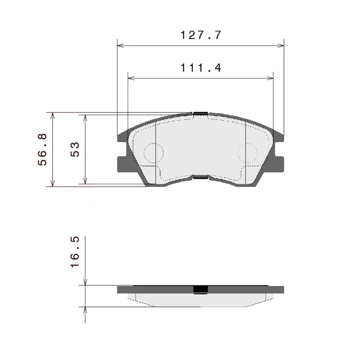 Brembo Front Ceramic Brake Pad P54008N for Mitsubishi L200 1986-1996, L300 1997-2004