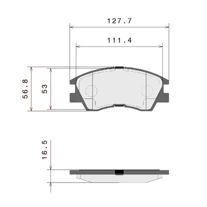 Brembo Front Ceramic Brake Pad P54008N for Mitsubishi L200 1986-1996, L300 1997-2004