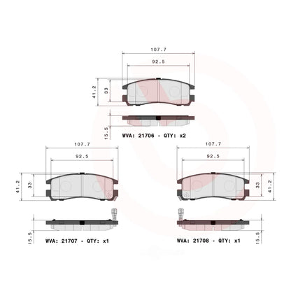 Brembo Rear Ceramic Brake Pad P54012N for MItsubishi Galant