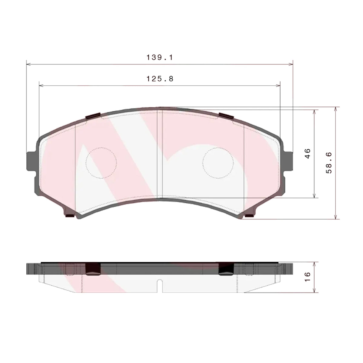 Brembo Front Ceramic Brake Pad P54029N for Mitsubishi Grandis 2003-2011