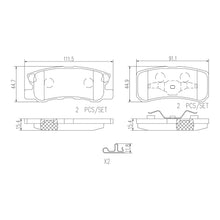 Load image into Gallery viewer, Brembo Rear Ceramic Brake Pad P54031N for Mitsubishi ASX, Grandis
