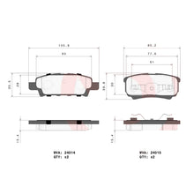 Load image into Gallery viewer, Brembo Rear Ceramic Brake Pad P54034N for Mitsubishi Lancer EX, Cedia
