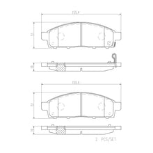 Load image into Gallery viewer, Brembo Front Ceramic Brake Pad P54038N for Mitsubishi L200 Strada, Montero Sport
