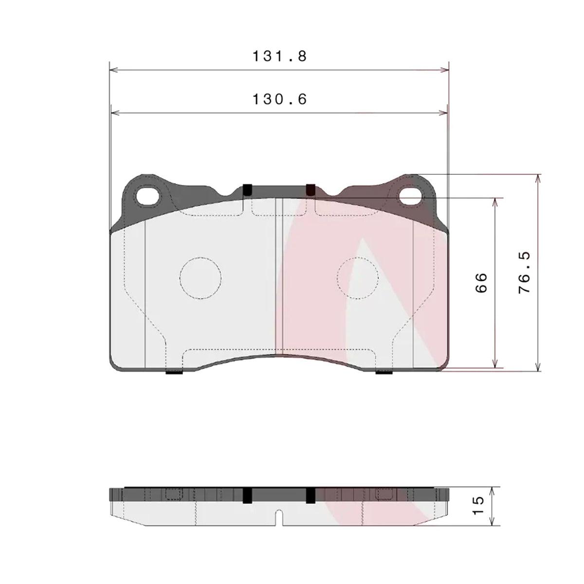 Brembo Front Brake Pad P54039N for Honda Civic Type R, Mitsubishi Lancer Evolution, Subaru Impreza WRX
