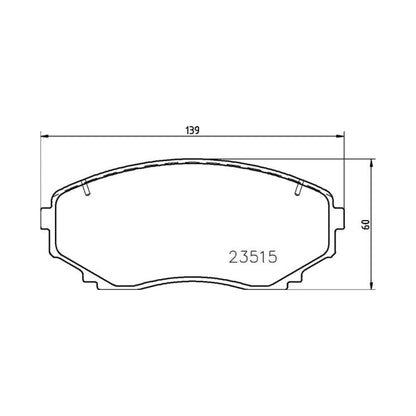 Brembo Front Ceramic Brake Pad P54059N for Mitsubishi Montero Sport 2016-Up, Strada 2018-Up