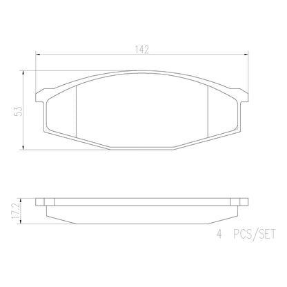 Brembo Front Ceramic Brake Pad P56015N for Nissan Patrol Y60 1988-1997