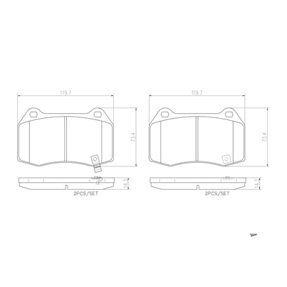 Brembo Front Ceramic Brake Pad P56047N for Honda integra DC5, Nissan 350Z