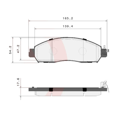 Brembo Front Ceramic Brake Pad P56118N for Nissan Navara NP300, Nissan Terra