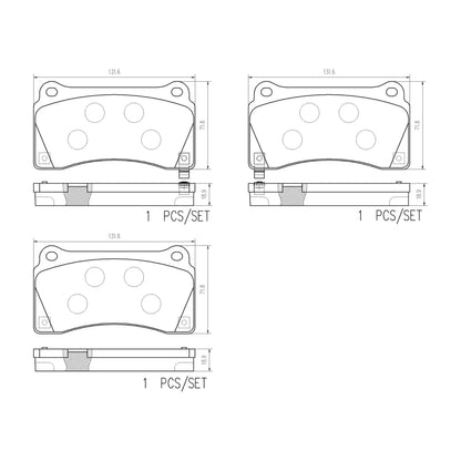Brembo Rear Ceramic Brake Pad P56128N for Nissan GT-R R35 2009-Up