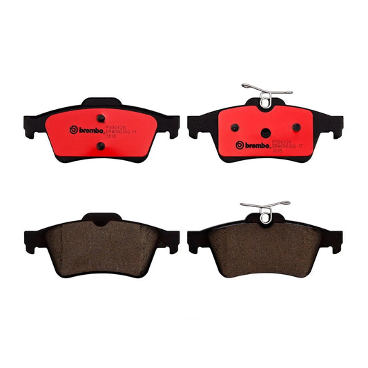 Brembo Rear Ceramic Brake Pad P59042N for Ford Focus 2005-2019, Mazda 3 2004-2013