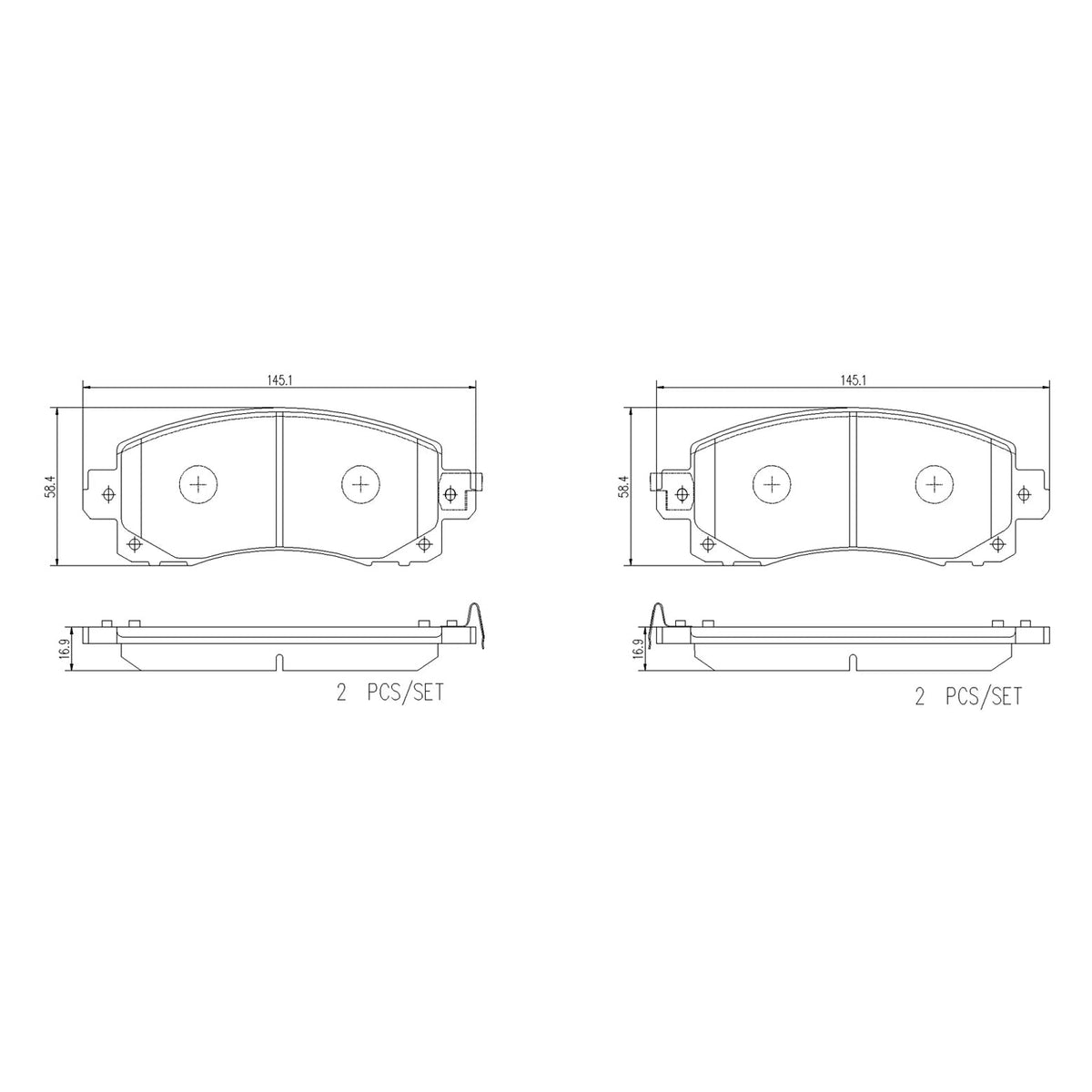 Brembo Front Ceramic Brake Pad P78028N for Subaru Forester, XV, Impreza