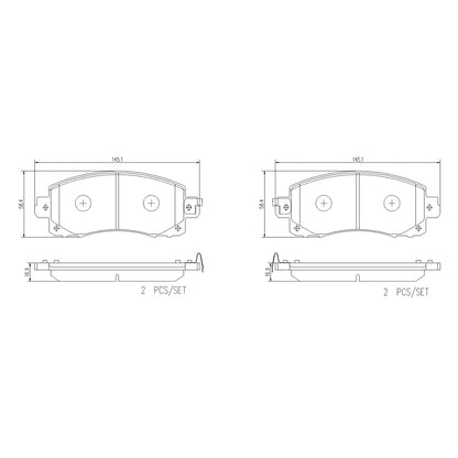 Brembo Front Ceramic Brake Pad P78028N for Subaru Forester, XV, Impreza
