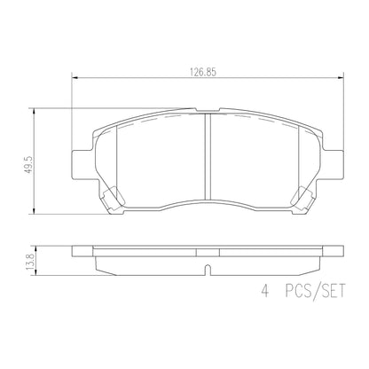 Brembo Front Ceramic Brake Pad P79024N for Toyota Avanza 2006-2020