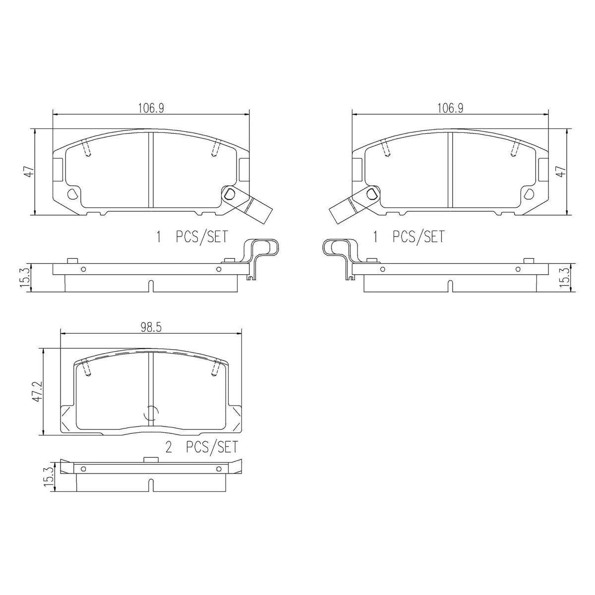 Brembo Rear Ceramic Brake Pad P83019N for Toyota MR2, MR-S