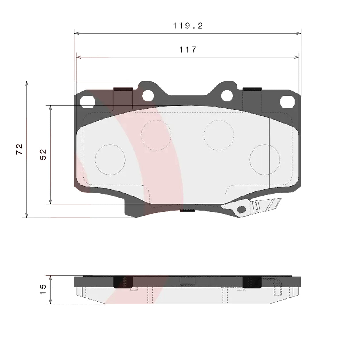 Brembo Front Ceramic Brake Pad P83025N for Toyota Land Cruiser 80 1990-1997
