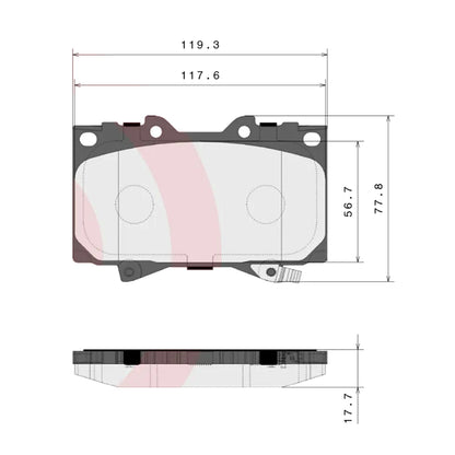 Brembo Front Ceramic Brake Pad P83048N for Toyota Land Cruiser 100 1998-2007