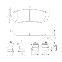 Load image into Gallery viewer, Brembo Rear Ceramic Brake Pad P83049N for Toyota Land Cruiser 100 1998 - 2007
