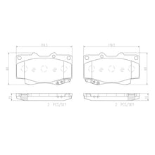 Load image into Gallery viewer, Brembo Front Ceramic Brake Pad P83069N for Toyota Fortuner 2005-2011, Hilux 2005-2011
