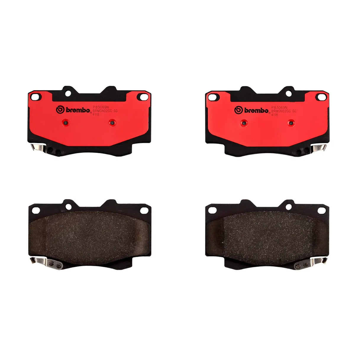Brembo Front Ceramic Brake Pad P83069N for Toyota Fortuner 2005-2011, Hilux 2005-2011