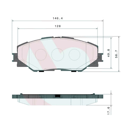 Brembo Front Ceramic Brake Pad P83071N for Toyota RAV4 2006-2012