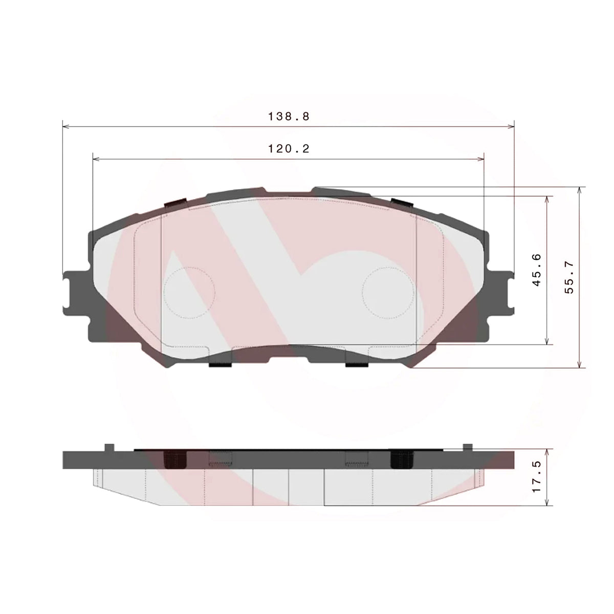 Brembo Front Ceramic Brake Pad P83082N for Toyota Corolla Altis E170 2014-2019