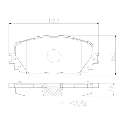 Brembo Front Ceramic Brake Pad P83101N for Toyota Vios 1.5