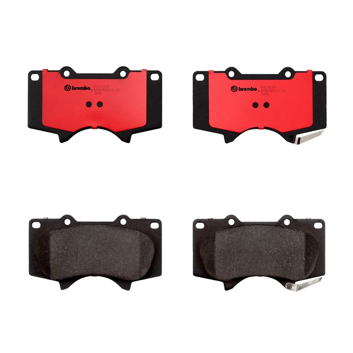 Brembo Front Ceramic Brake Pad P83102N for Toyota Fortuner 2016-, Hilux 2016-Up