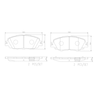 Brembo Front Ceramic Brake Pad P83175N for Toyota Yaris Cross XP210 2020-2022