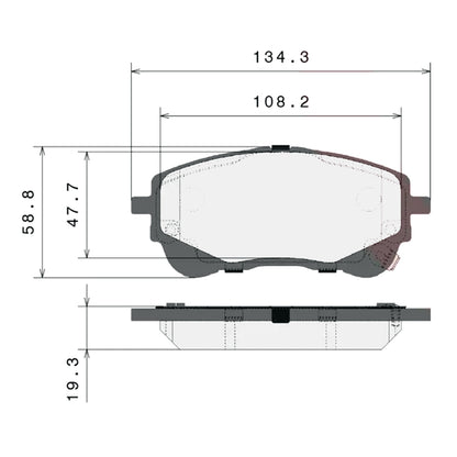 Brembo Front Ceramic Brake Pad P83177N for Toyota Corolla Altis, Altis Hybrid E210 2018-Up