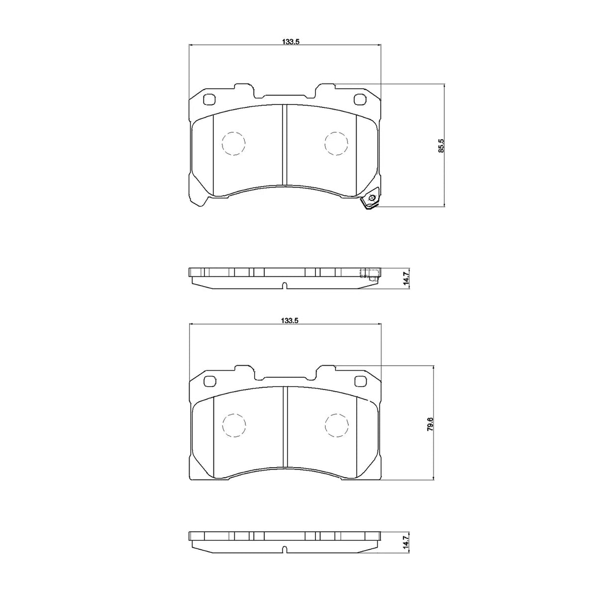 Brembo Front Ceramic Brake Pad P83184N for Toyota GR Yaris