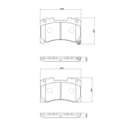 Brembo Front Ceramic Brake Pad P83184N for Toyota GR Yaris