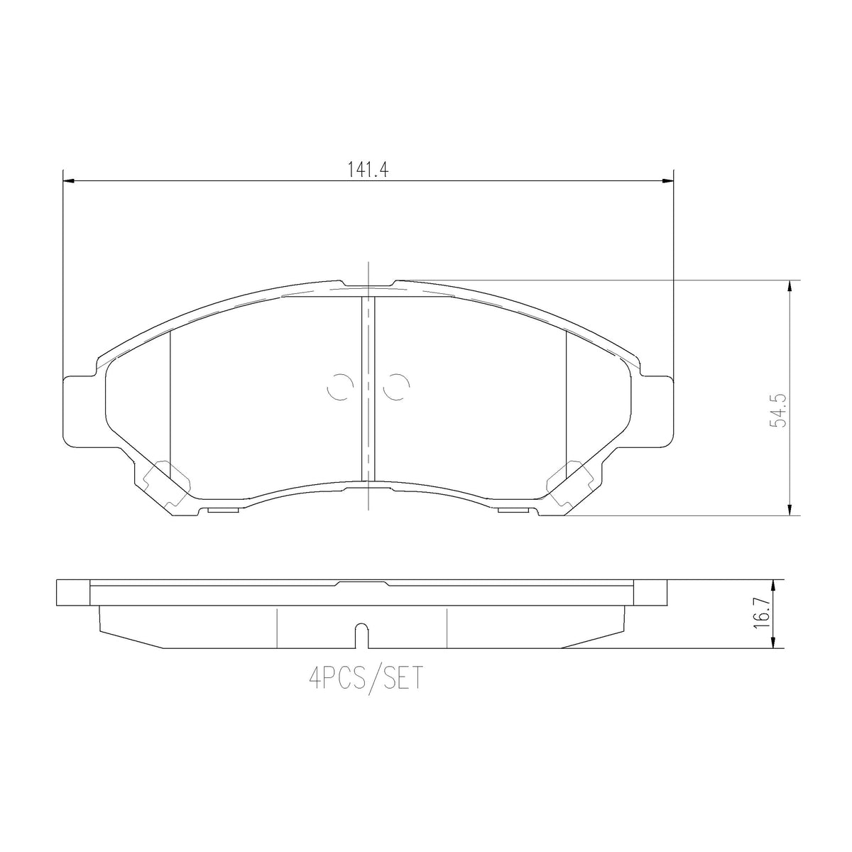 Brembo Front Ceramic Brake Pad P83191N for Toyota Veloz, Lite Ace