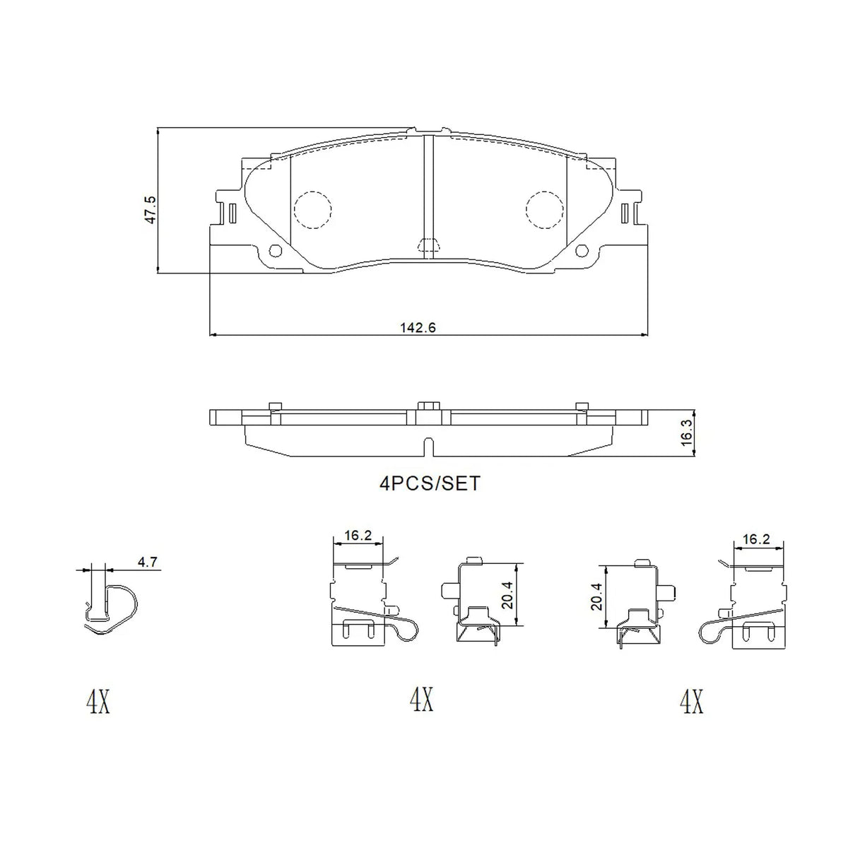 Brembo Rear Ceramic Brake Pad P83192N for Toyota Land Cruiser Prado J250, LC300, Lexus LX600