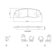 Load image into Gallery viewer, Brembo Rear Ceramic Brake Pad P83192N for Toyota Land Cruiser Prado J250, LC300, Lexus LX600
