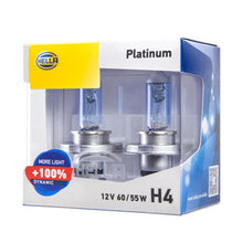 Load image into Gallery viewer, Hella Performance Platinum Halogen Bulb H4 60W/55W 12V

