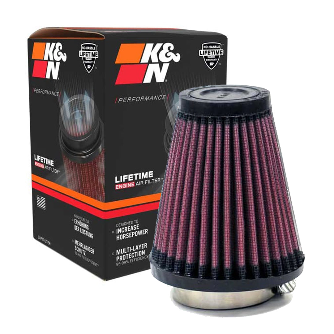K&N Universal Clamp-On Air Filter R-1080 1.688" Inlet, 4" Height