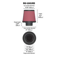 Load image into Gallery viewer, K&amp;N Universal Chrome Filter Multi Lingual RG-1001RD-L
