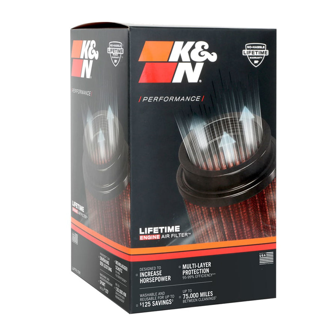 K&N Universal Clamp-On Air Filter RU-5111 3" Inlet, 5.75" Height