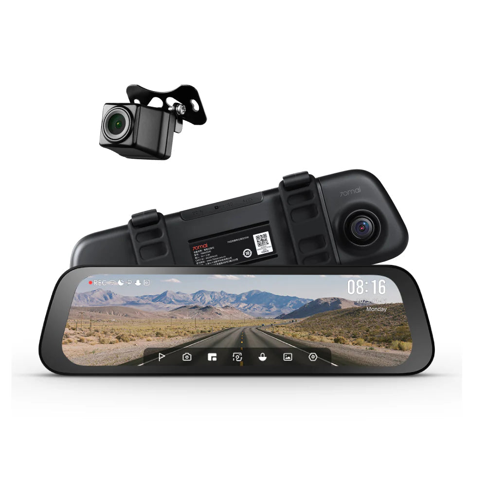 70mai Dash Cam S410 Rearview Mirror 9.35" Dual-Channel 2.5K HDR
