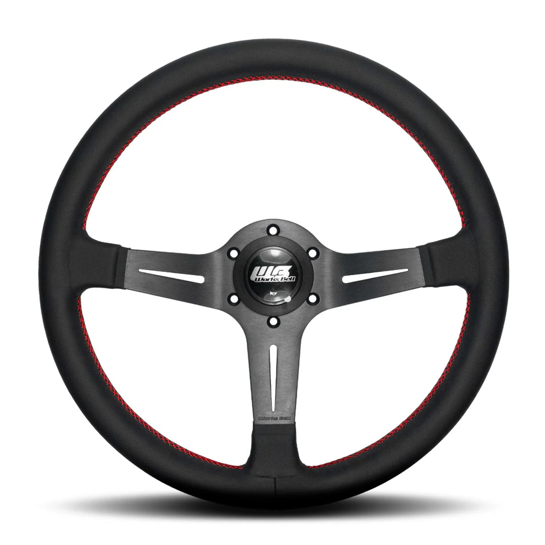 Worksbell Steering Wheel Red Stitch 340
