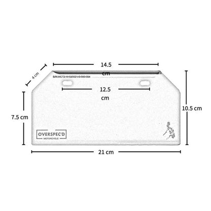 Overspec'D Motorcycle Plate Frame Holder Plain Type 1