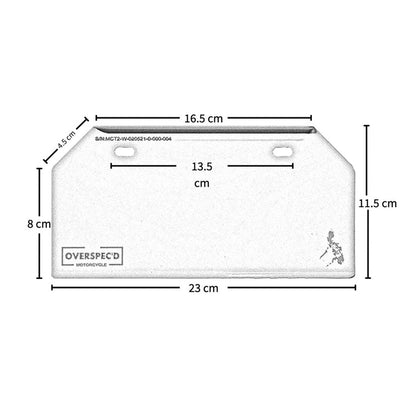 Overspec'D Motorcycle Plate Frame Holder Plain Type 2