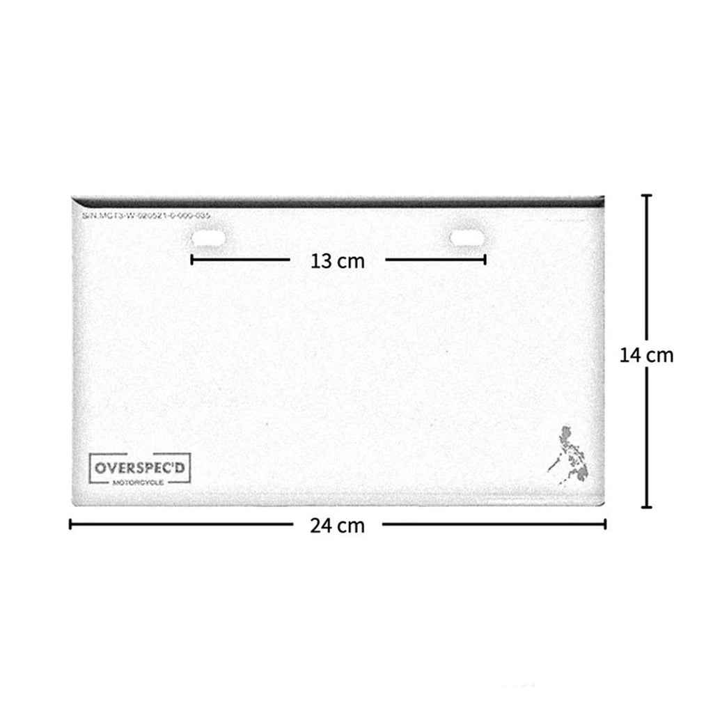 Overspec'D Motorcycle Plate Frame Holder Plain Type 3