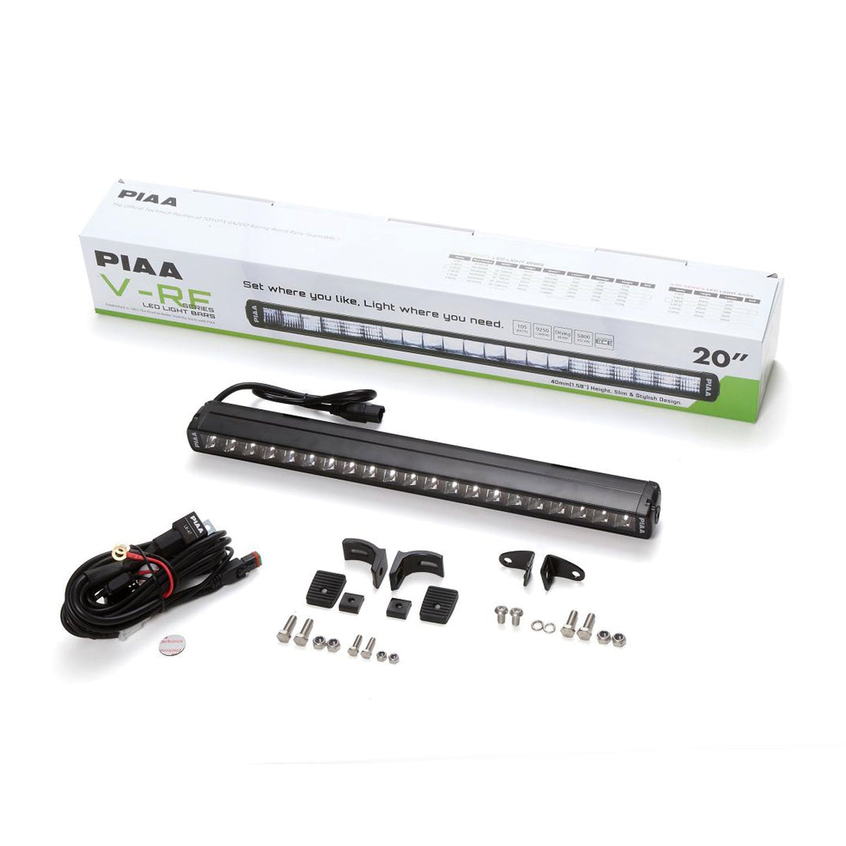 PIAA LED Light Bar V-RF20 Driving Beam 5800K, 12V, 105W 20"