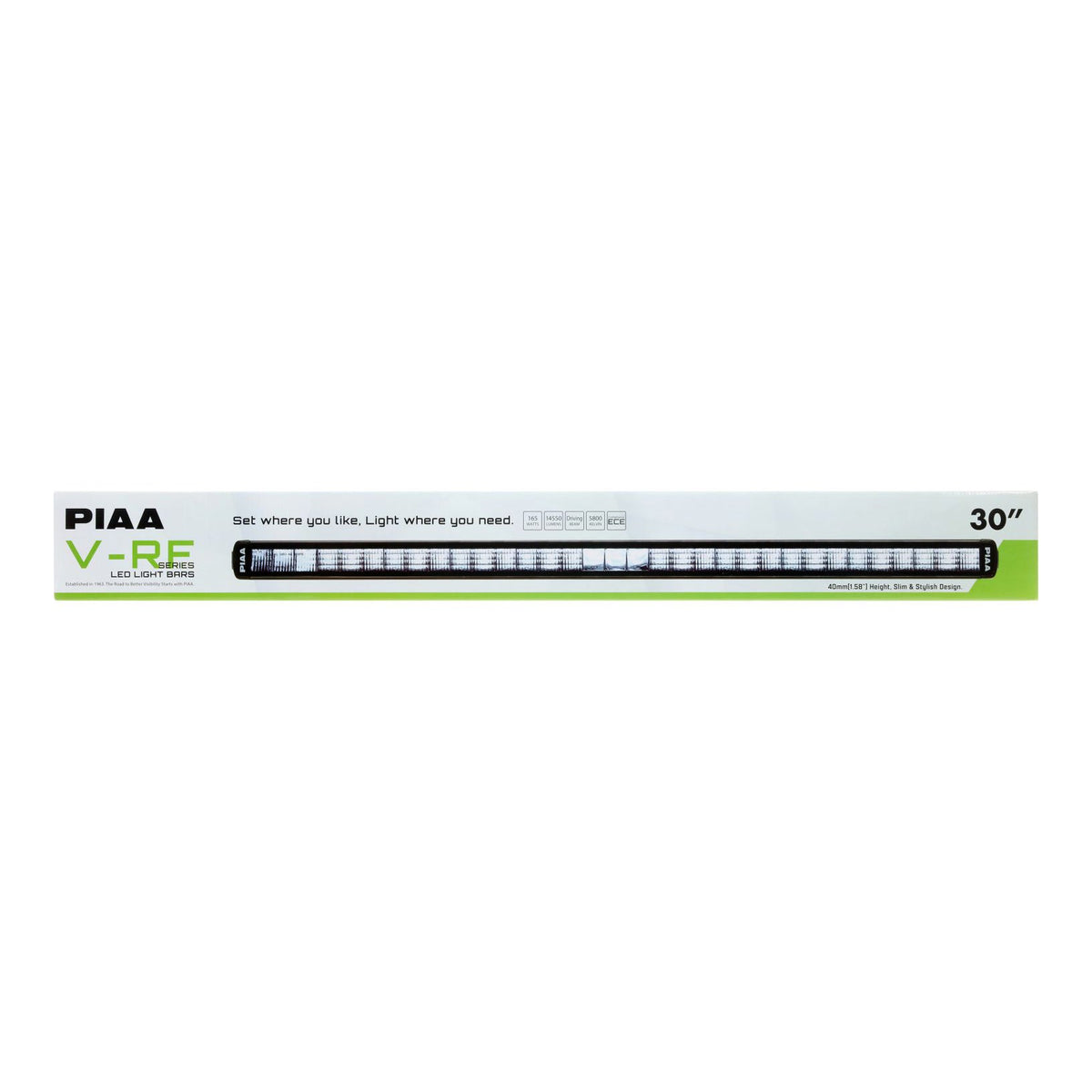 PIAA LED Light Bar V-RF30 Driving Beam 5800K, 12V, 165W 30"